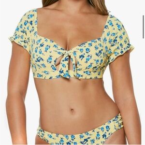 Jessica Simpson 2 piece bikini with off shouldered ruffle sleeve FINAL SALE